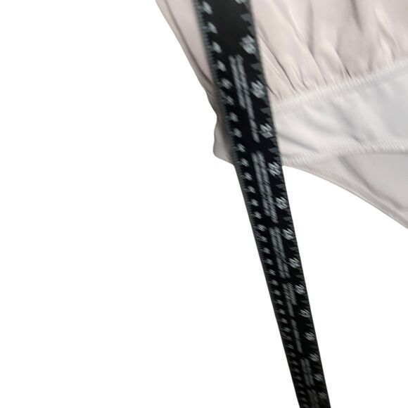 Express Blouse Women's Medium Gray Short Sleeve One Piece Button Up Preppy - Picture 6 of 10